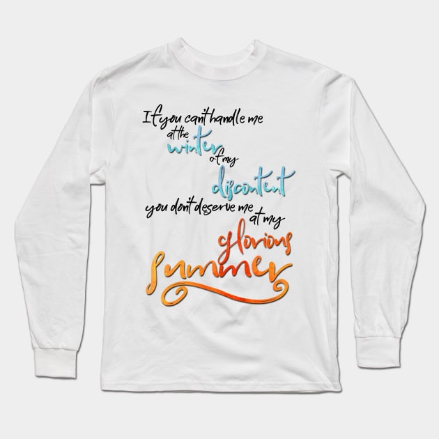 If you can't handle me... Long Sleeve T-Shirt by Porcupine8